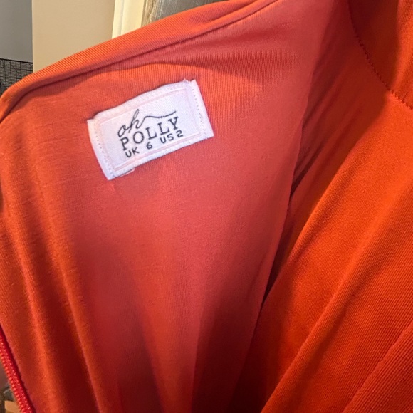 Oh Polly Ruched Orange Dress - Picture 4 of 4